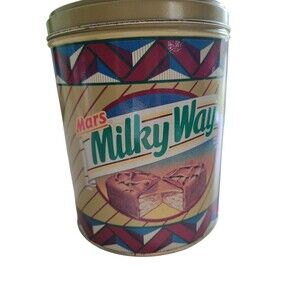 Vintage Milky Way Mars Metal 1990 Edition Tin Can Canister
